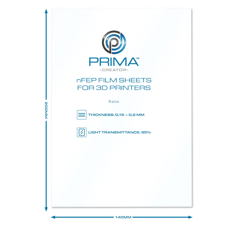 PrimaCreator nFEP Film Sheets 140 x 200 mm (3er-Pack)