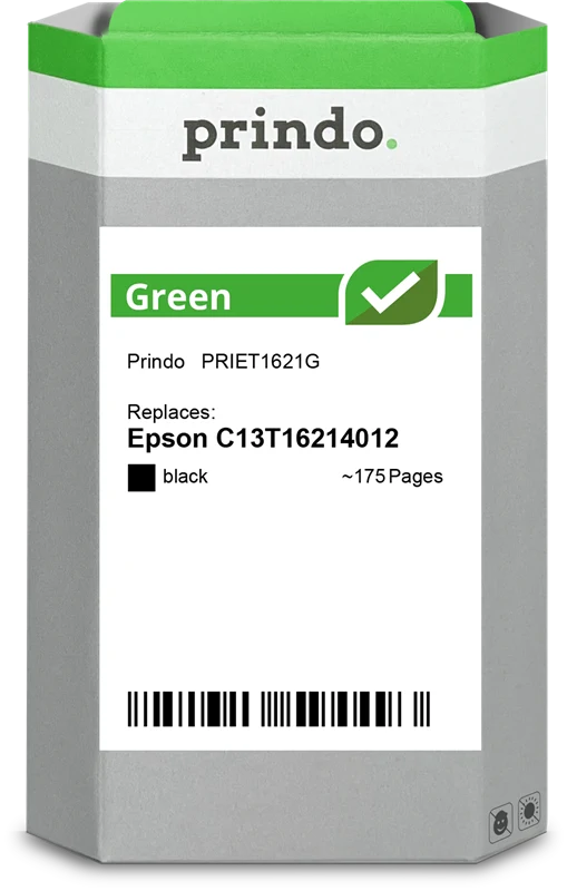 Prindo Green Druckerpatrone kompatibel mit Epson 16 Schwarz