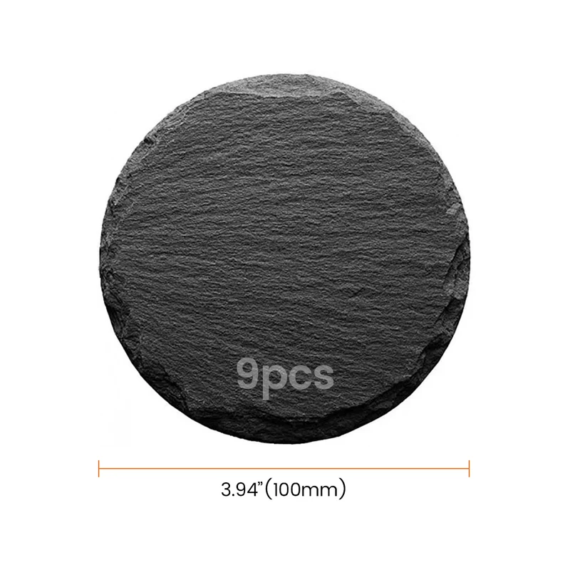 AlgoLaser Round Slate Coaster (9 Stück)