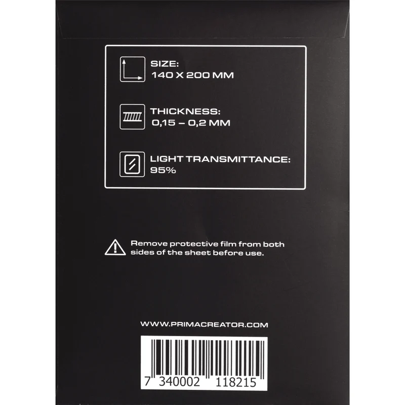 PrimaCreator FEP Film Sheets 140 x 200 mm (5er-Pack)