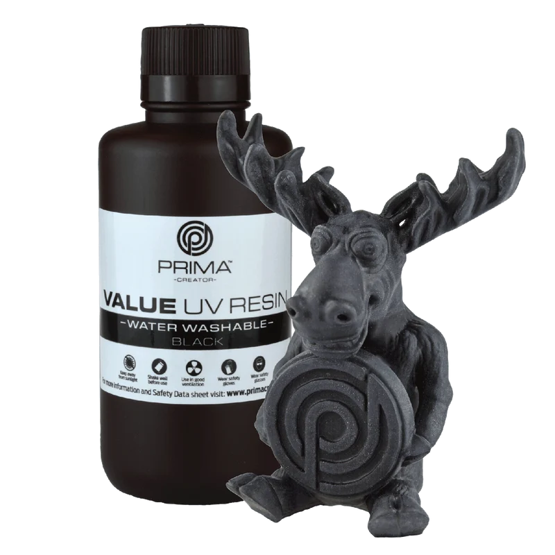 PrimaCreator Value Water Washable UV Resin 500 g – Schwarz