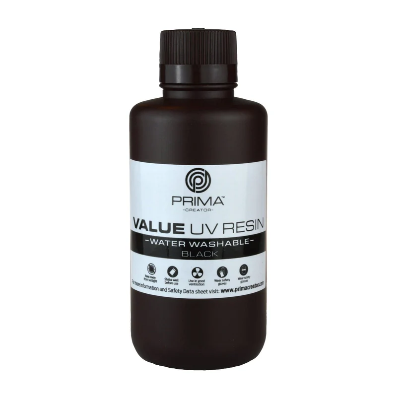 PrimaCreator Value Water Washable UV Resin 500 g – Schwarz