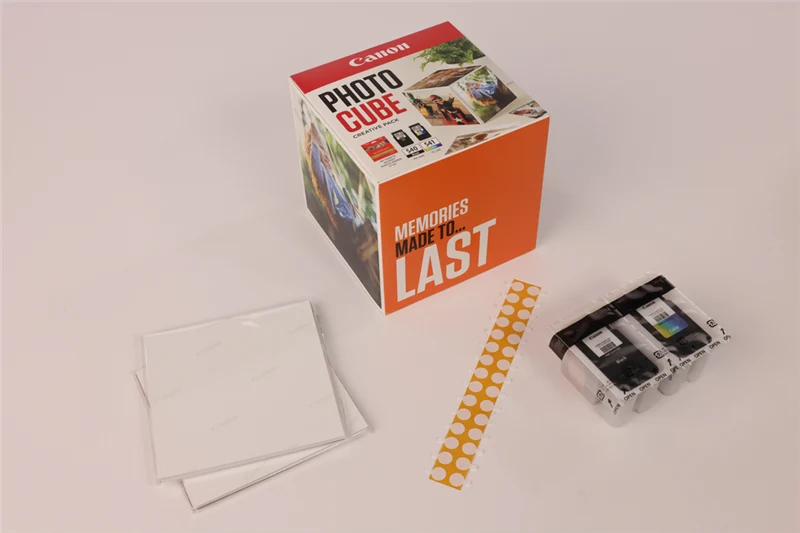 Canon PG-540+CL-541 Photo Cube Creat Schwarz / mehrere Farben + 40 Blatt Fotopapier 13×13 cm