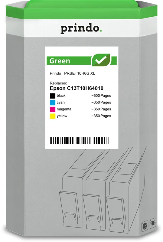 Prindo Green XL Multipack kompatibel mit Epson 604XL Multipack Schwarz/Cyan/Magenta/Gelb