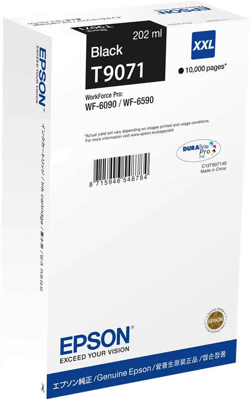 Epson T9071 XXL Schwarz Druckerpatrone C13T90714N