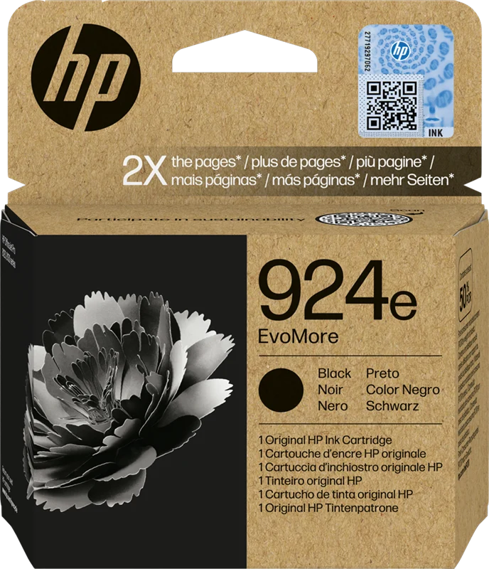 HP 924e Schwarz Druckerpatrone 4K0V0NE
