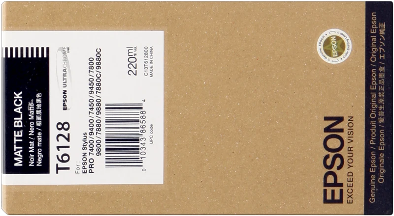 Epson T6128 Schwarz (Matt) Druckerpatrone C13T61280N