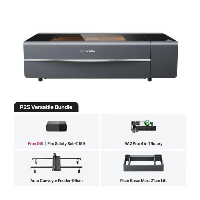 xTool P2S 55W CO2 Desktop Laser Cutter