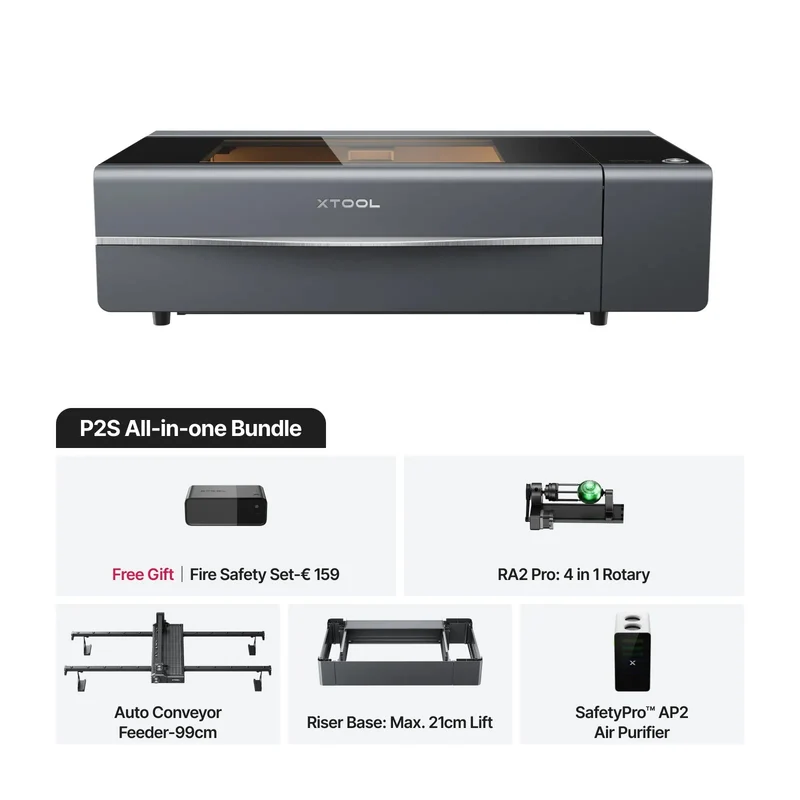xTool P2S 55W CO2 Desktop Laser Cutter