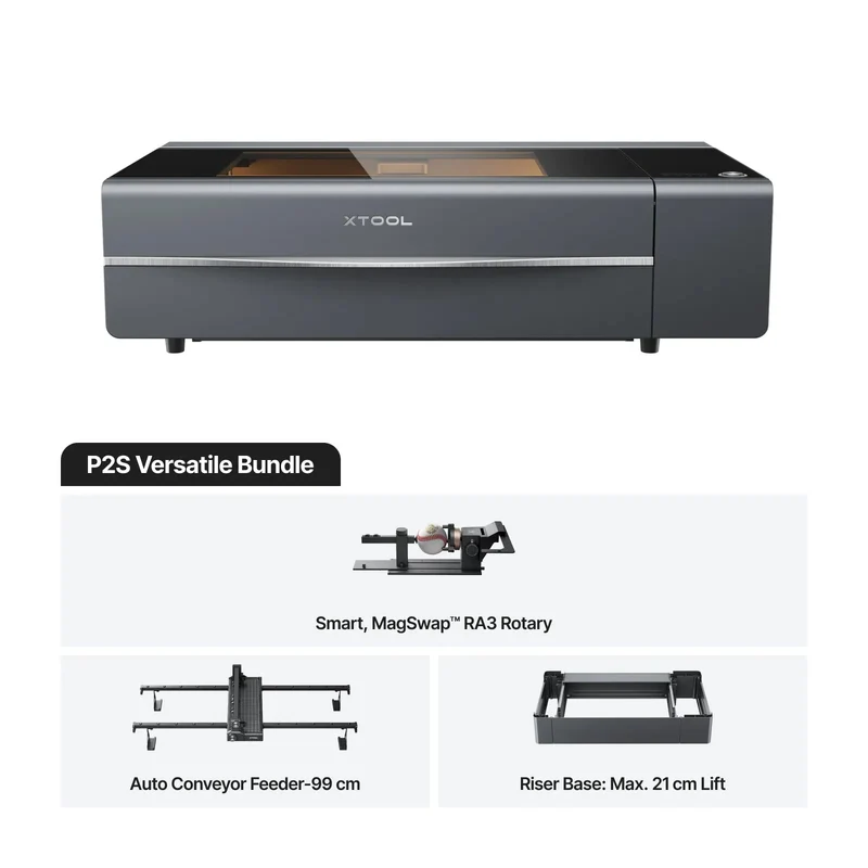 xTool P2S 55W CO2 Desktop Laser Cutter