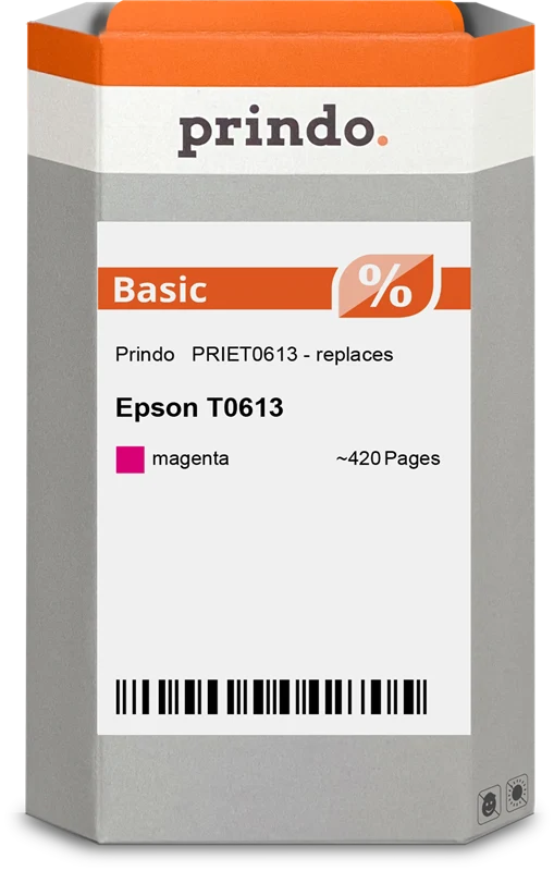 Prindo Basic Druckerpatrone kompatibel mit Epson T0613 Magenta