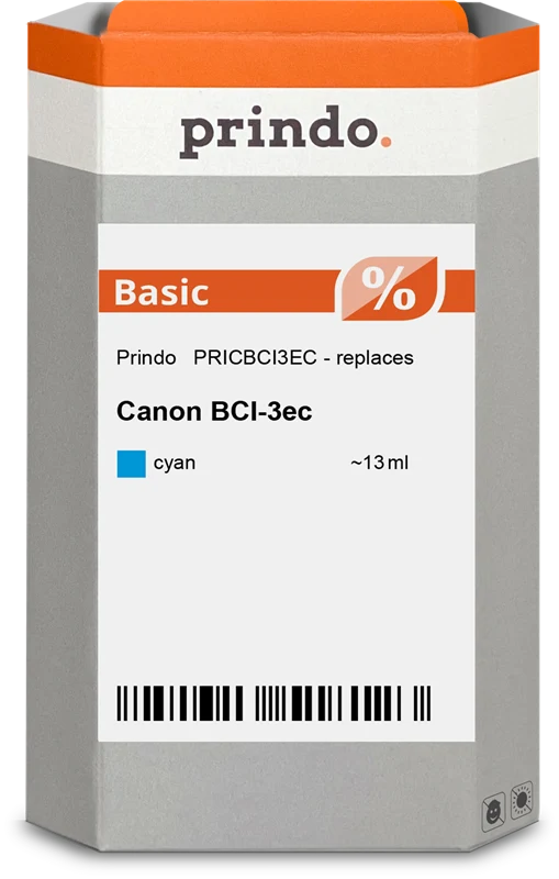 Prindo Basic Druckerpatrone kompatibel mit Canon BCI-3ec Cyan