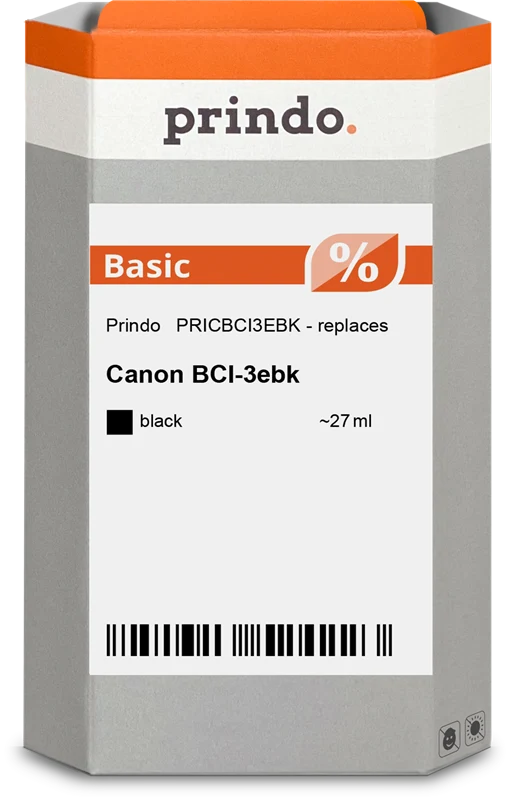 Prindo Basic Druckerpatrone kompatibel mit Canon BCI-3ebk Schwarz
