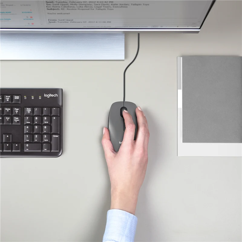 Logitech M100 Maus Schwarz