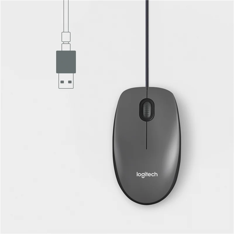 Logitech M100 Maus Schwarz