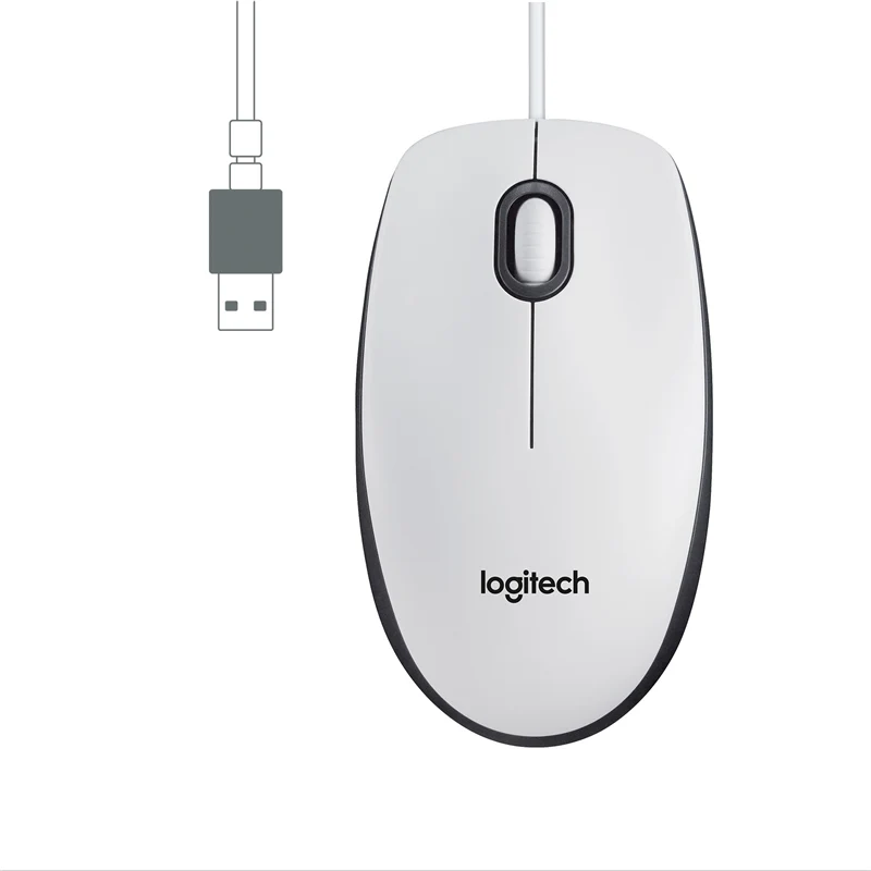 Logitech M100 Maus Weiss