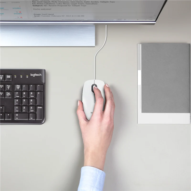 Logitech M100 Maus Weiss