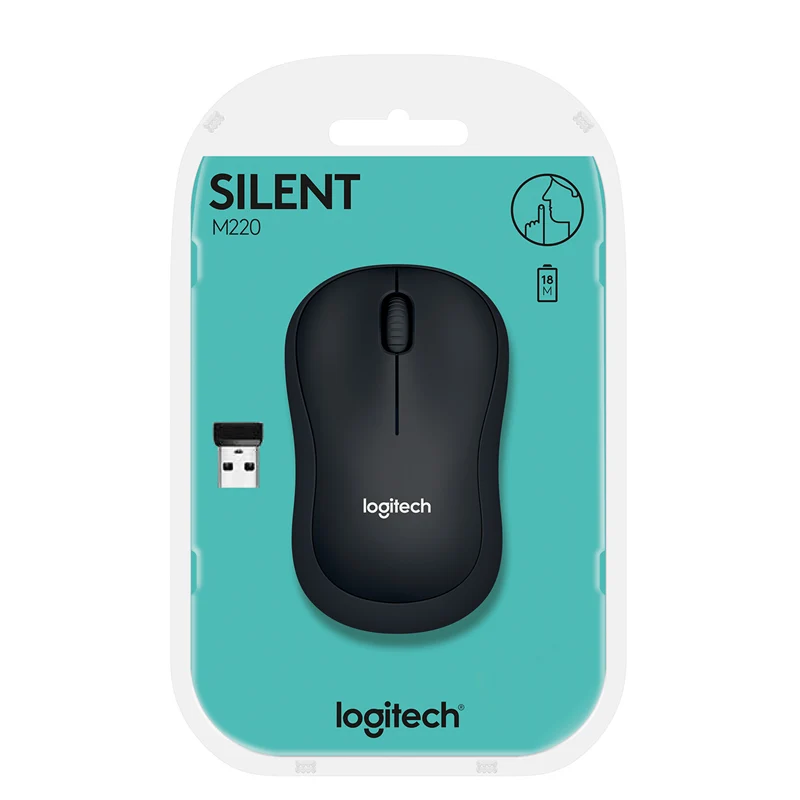 Logitech M220 Maus Silent Grau