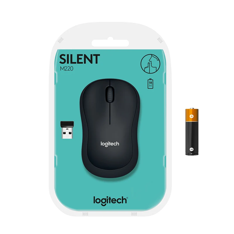 Logitech M220 Maus Silent Grau