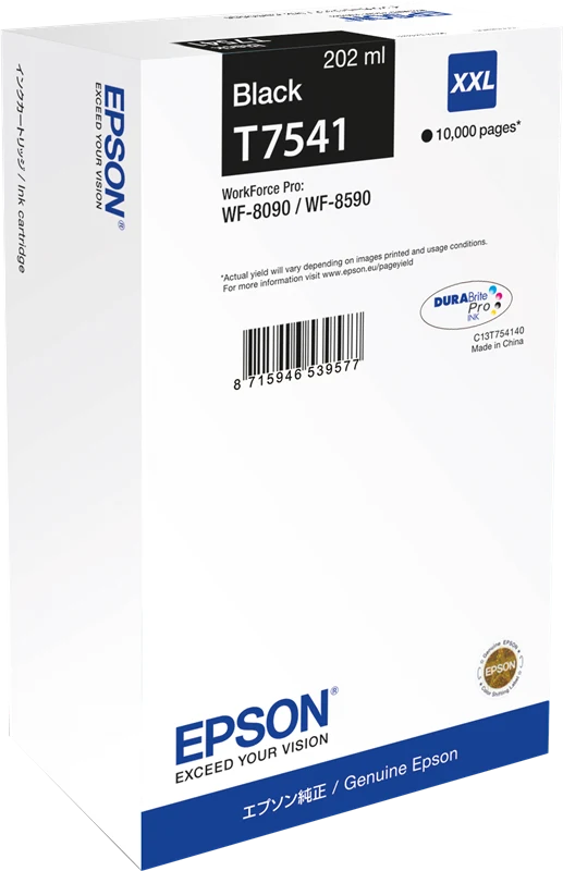 Epson T7541 XXL Schwarz Druckerpatrone C13T75414N