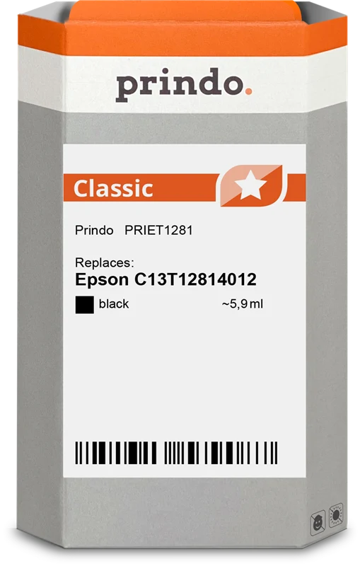 Prindo Classic Druckerpatrone kompatibel mit Epson T1281 Schwarz