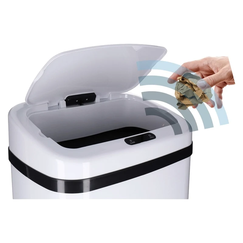 TP Sensor Mülleimer eckig weiß 40 Liter