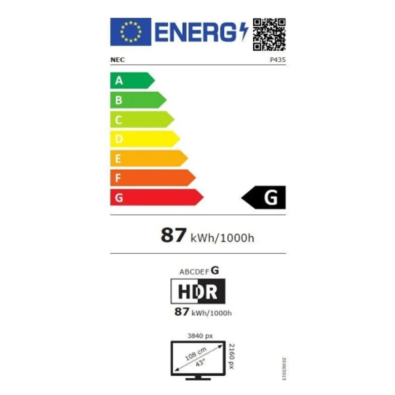 NEC MultiSync P435 43 Zoll Display UHD