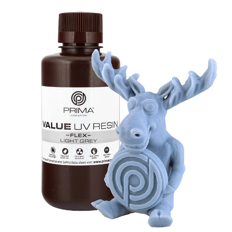 PrimaCreator Value Flex UV Resin 500 g – Light Grey