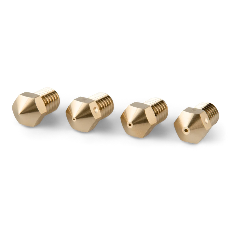 PrimaCreator RepRap M6 Messingdüsen-Set 3mm (0,2/0,4/0,6/0,8 mm) – 4 Stück