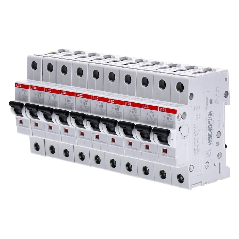 10x ABB S201-B16 Sicherungsautomat B-Char., 6 kA, 16 A, 1P