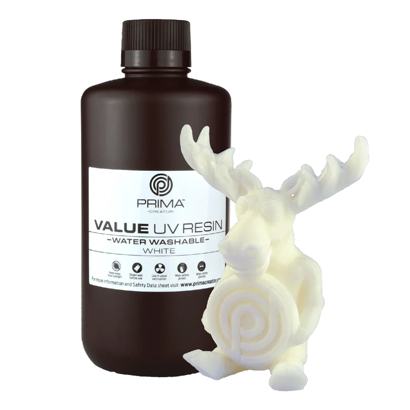 PrimaCreator Value Water Washable UV Resin 1 kg – Weiß