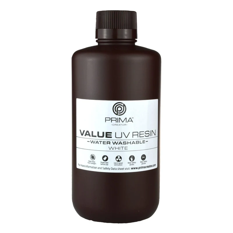 PrimaCreator Value Water Washable UV Resin 1 kg – Weiß