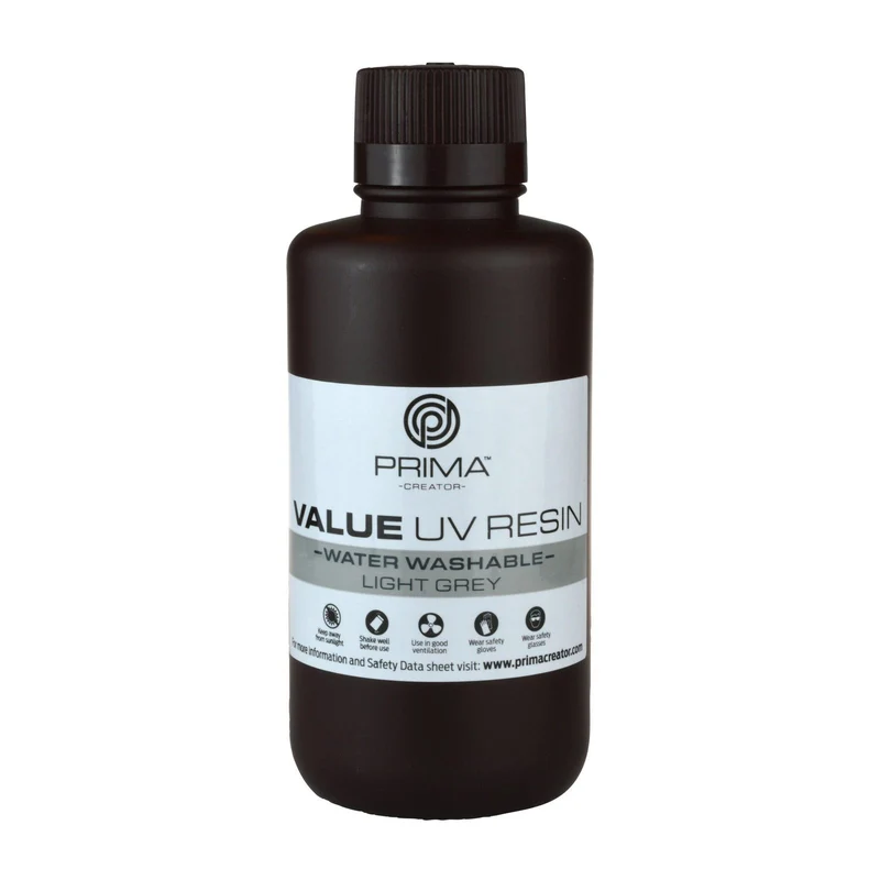 PrimaCreator Value Water Washable UV Resin 500 g – Light Grey