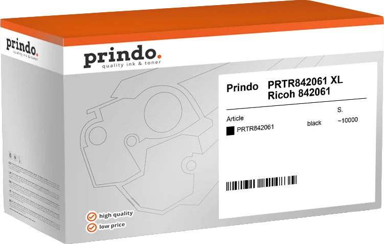 Prindo Classic XL Toner kompatibel mit Ricoh MP C2551BK Schwarz