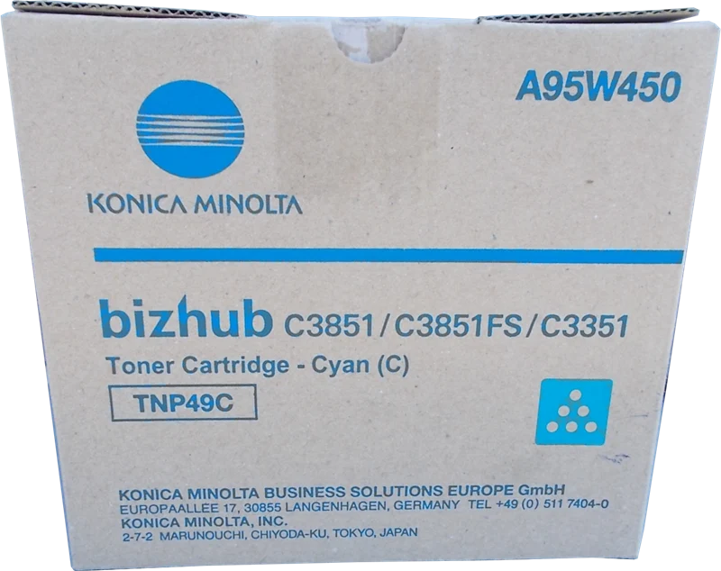 Konica Minolta TNP49C Cyan Toner