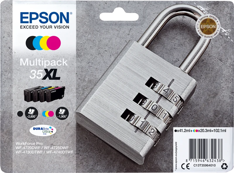 Epson 35XL Multipack Schwarz/Cyan/Magenta/Gelb