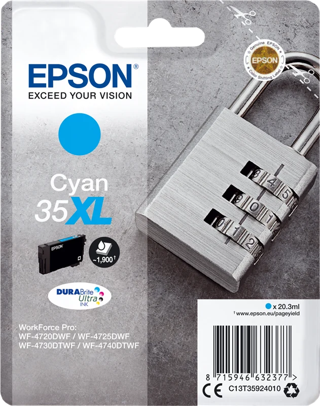 Epson 35XL Cyan Druckerpatrone C13T35924010
