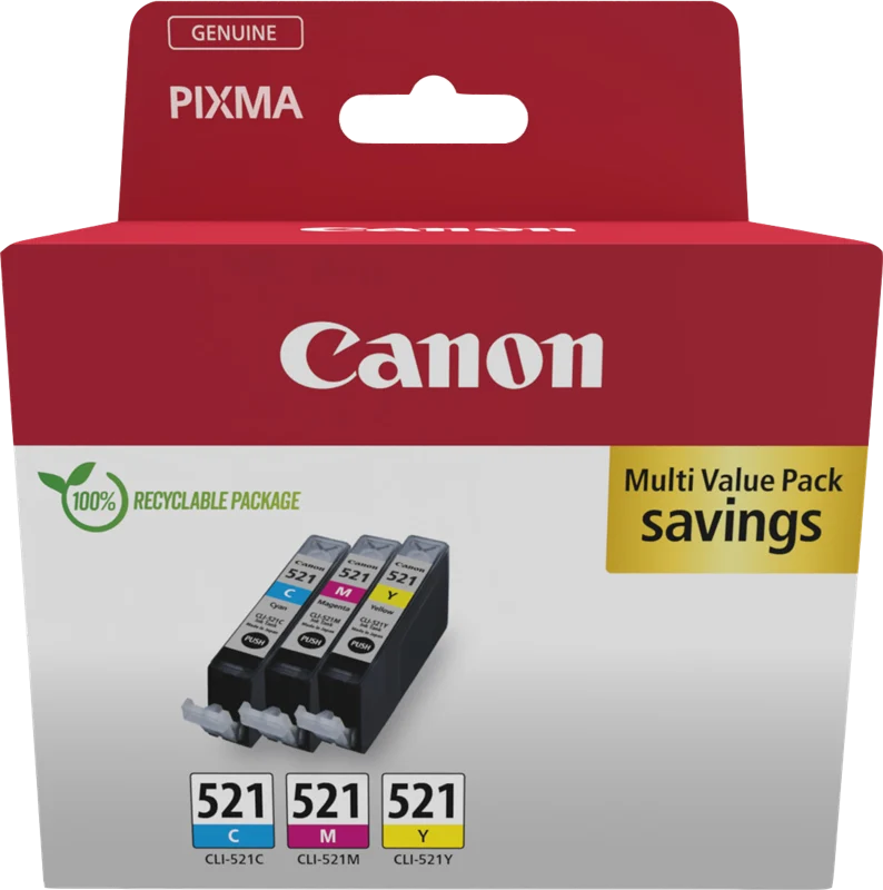 Canon CLI-521 Multipack Cyan/Magenta/Gelb