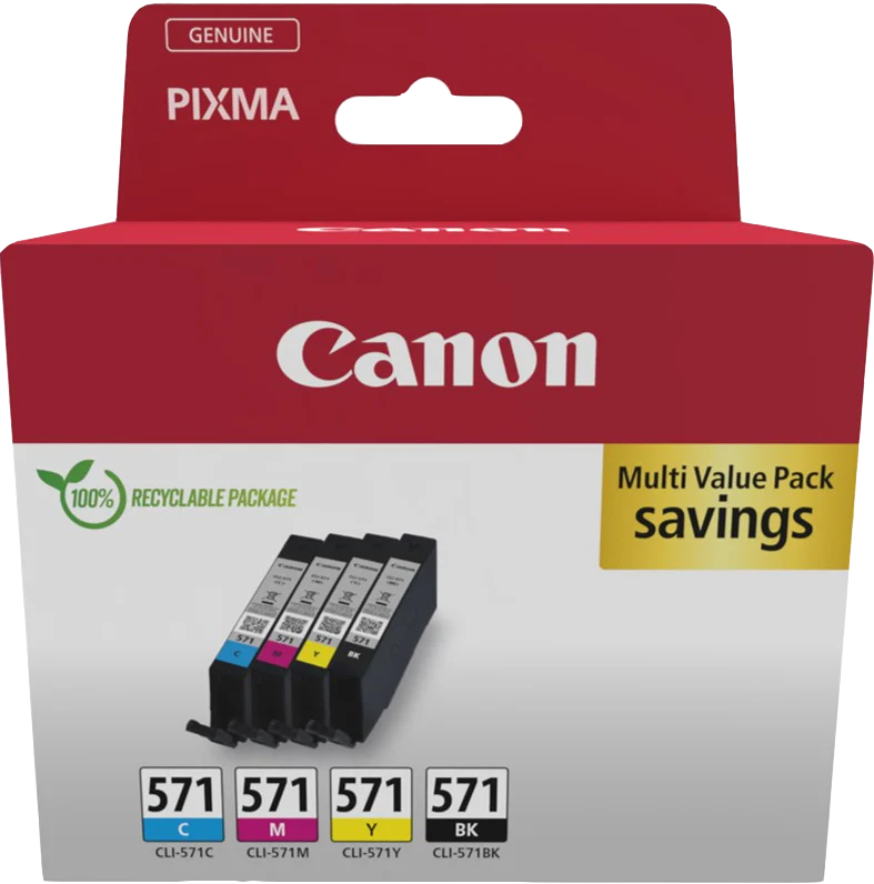 Canon CLI-571 Multipack Schwarz/Cyan/Magenta/Gelb