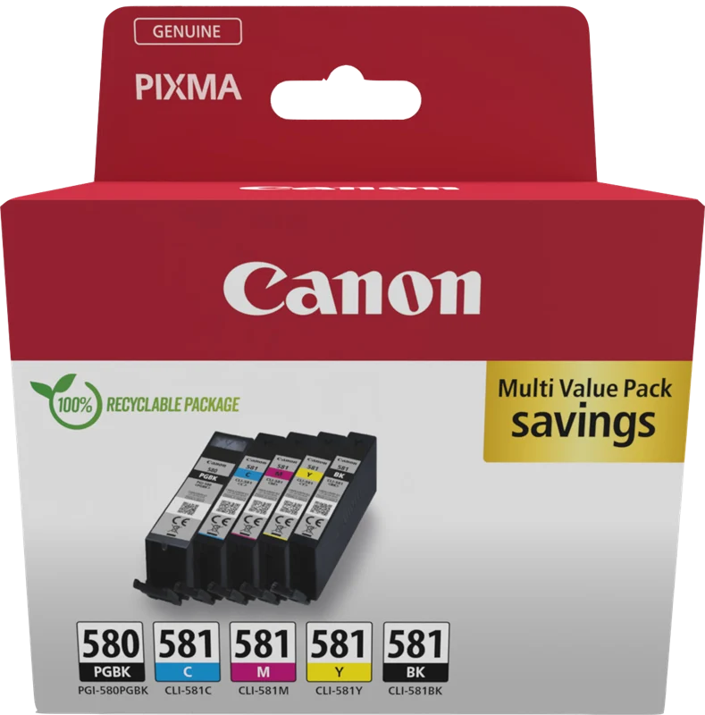 Canon PGI-580+CLI-581 Multipack Schwarz/Cyan/Magenta/Gelb
