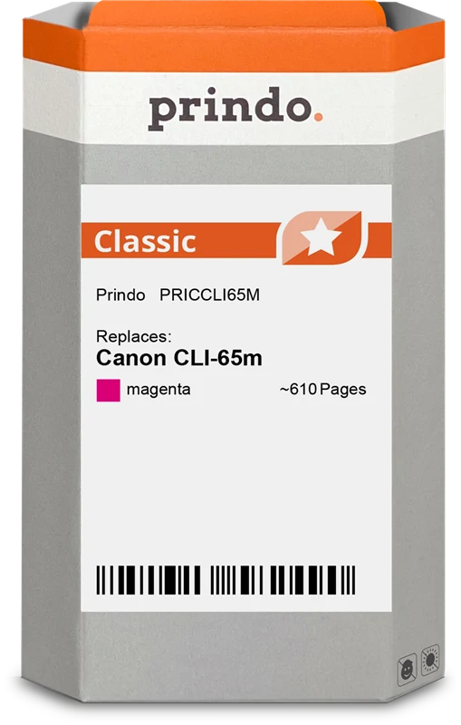 Prindo Classic Druckerpatrone kompatibel mit Canon CLI-65m Magenta