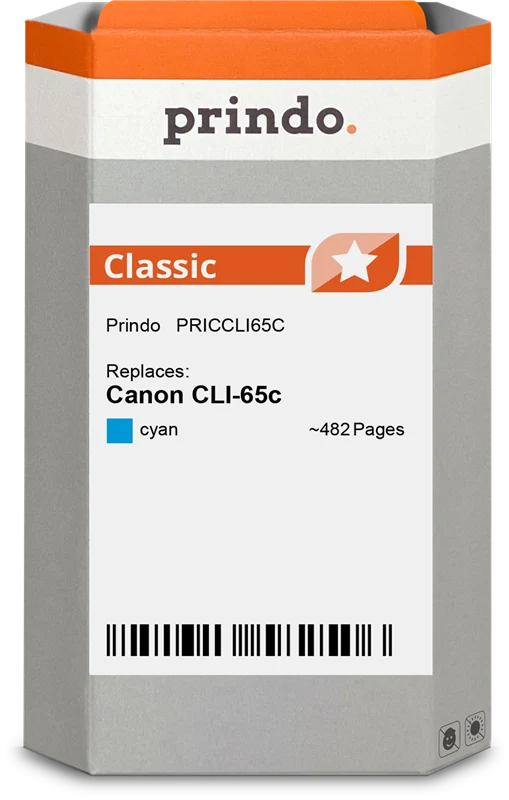 Prindo Classic Druckerpatrone kompatibel mit Canon CLI-65c Cyan