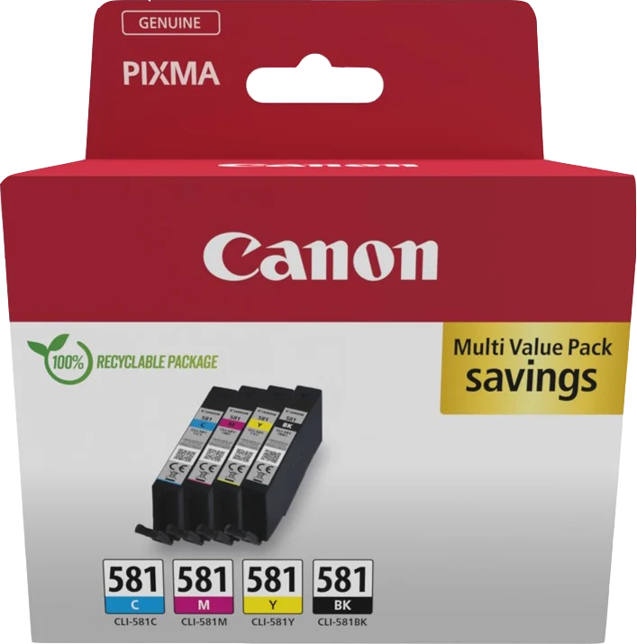 Canon CLI-581 Multipack Schwarz/Cyan/Magenta/Gelb
