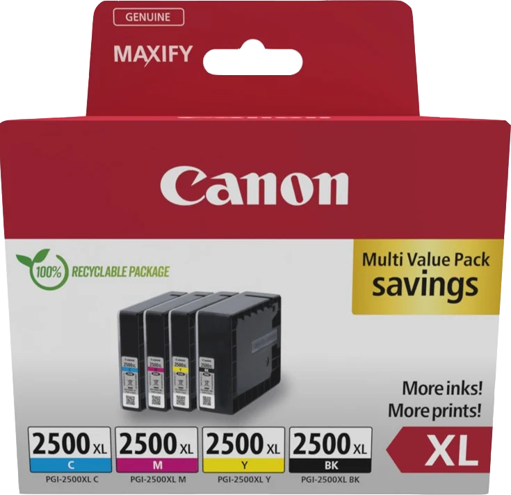 Canon PGI-2500 XL Multipack Schwarz/Cyan/Magenta/Gelb