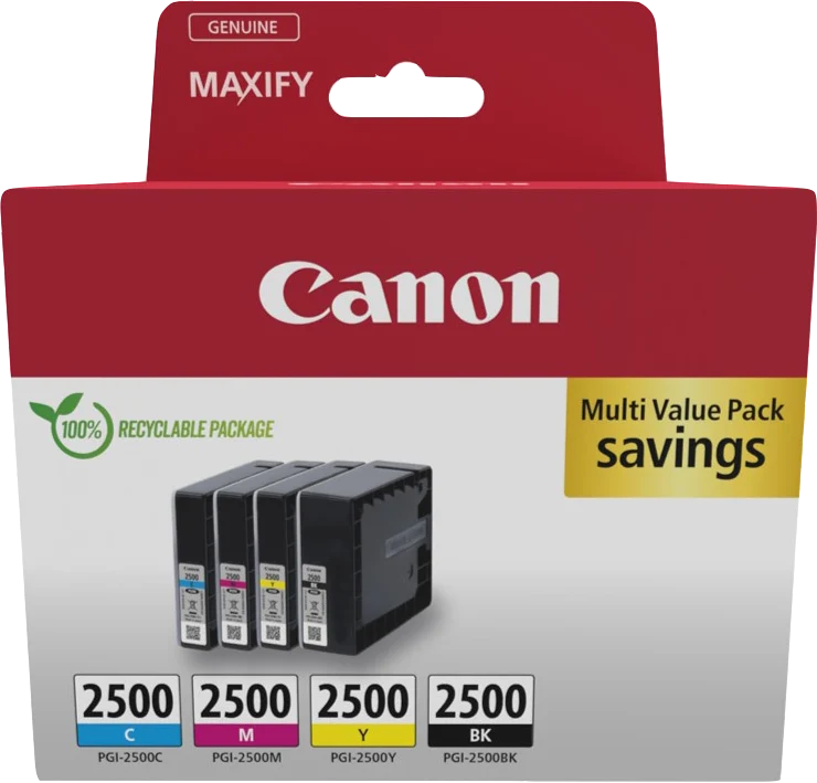 Canon PGI-2500 Multipack Schwarz/Cyan/Magenta/Gelb