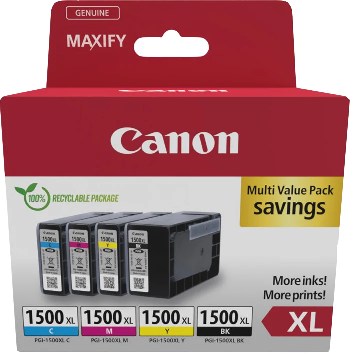 Canon PGI-1500 XL Multipack Schwarz/Cyan/Magenta/Gelb