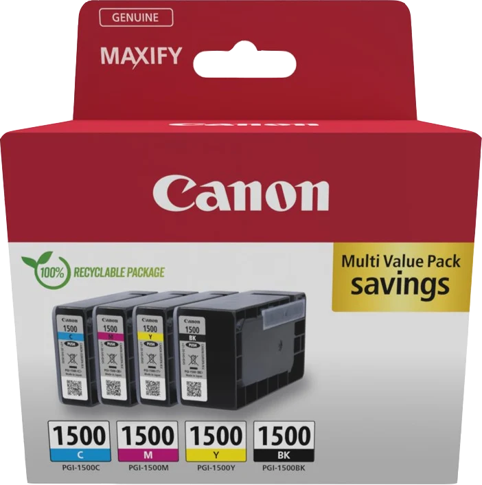 Canon PGI-1500 Multipack Schwarz/Cyan/Magenta/Gelb