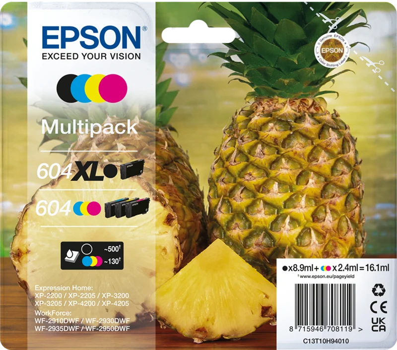 Epson 604XL/604 Multipack Schwarz/Cyan/Magenta/Gelb