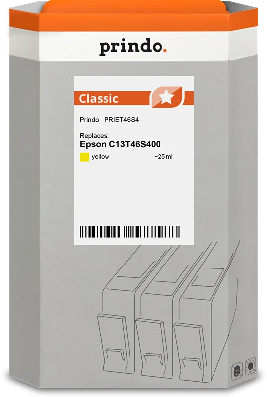 Prindo Classic Druckerpatrone kompatibel mit Epson T46S4 Gelb