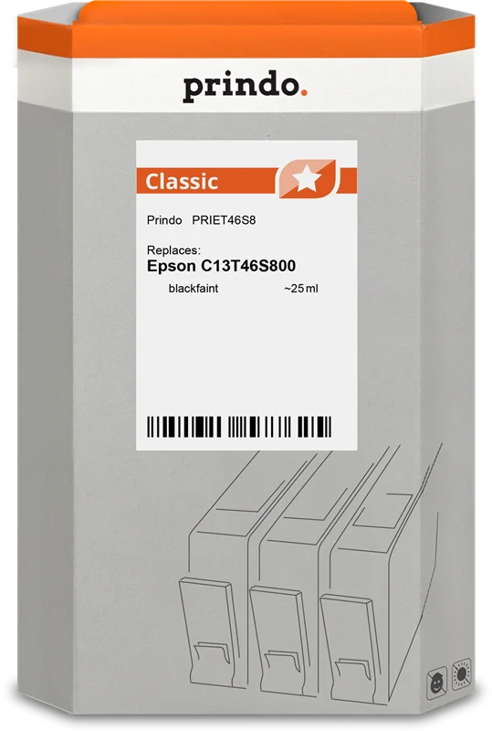 Prindo Classic Druckerpatrone kompatibel mit Epson T46S8 SchwarzMatt